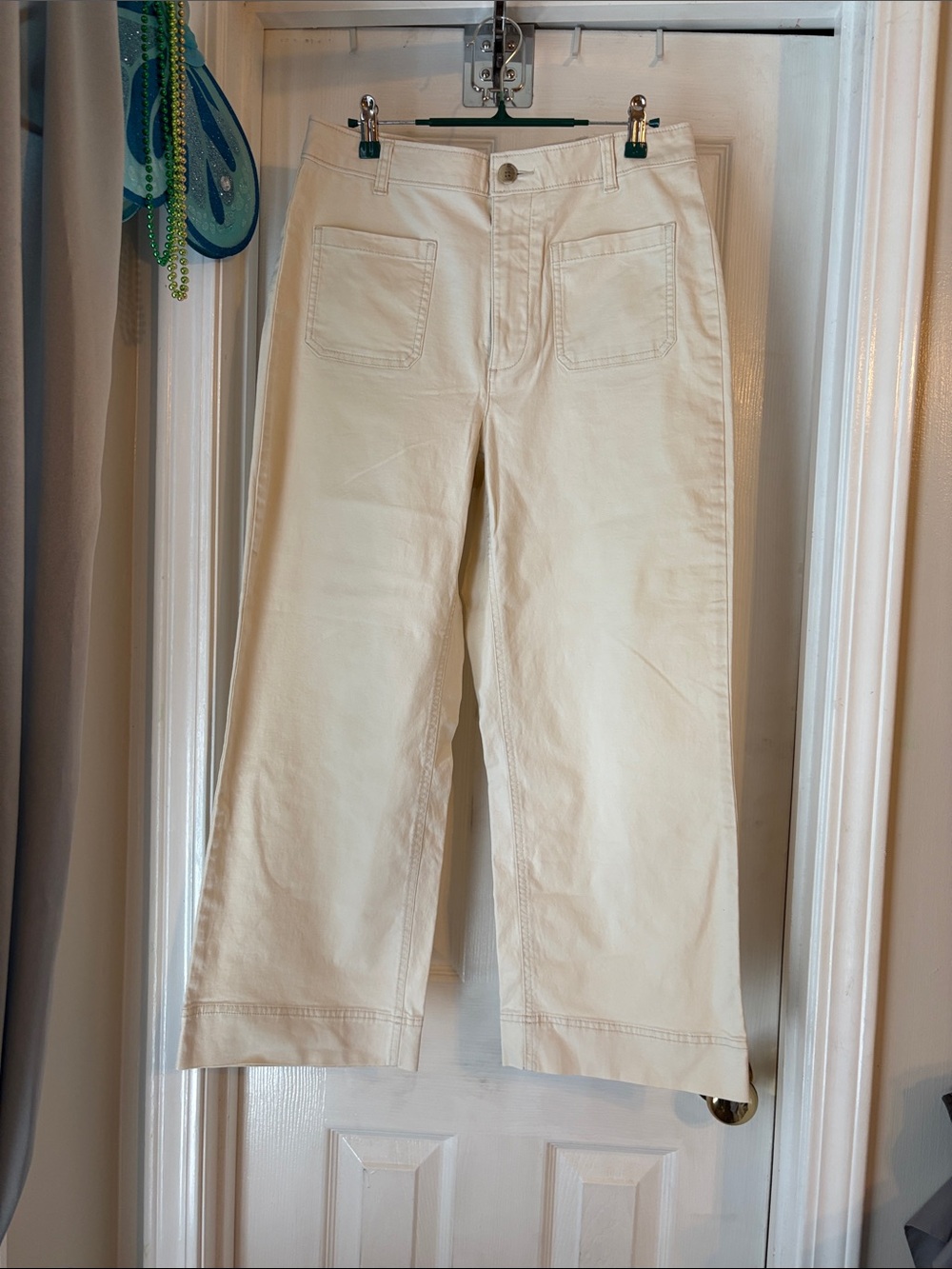 NWOT Old Navy high rise wide leg pants size 8 color howlite.